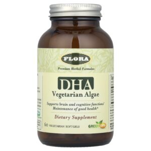 Flora DHA Algas Vegetarianas 60 Cápsulas Softgel Vegetarianas (250 mg por Cápsula Softgel)