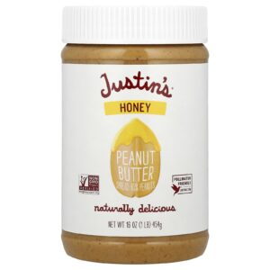 Justins Nut Butter Pasta de Manteiga de Amendoim com Mel 454 g (16 oz)