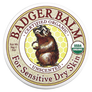 Badger Bálsamo Badger Para Pele Seca Sensível Sem Perfume 2 oz (56 g)