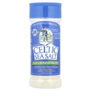 Celtic Sea Salt Moido Fino Frasco Agitador Misturador Mineral Vital 8 oz (227 g)