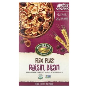 Natures Path Orgânico Cereal de Linhaça com Cereal Farelo de Passas 400 g (14 oz)