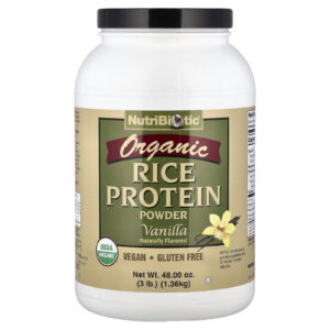 NutriBiotic Proteína em Pó de Arroz Orgânico Baunilha 136 kg (3 lb)