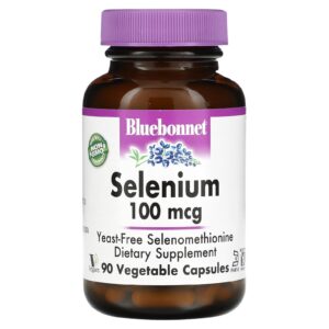 Bluebonnet Nutrition Selênio 100 mcg 90 Cápsulas Vegetais