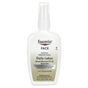 Eucerin Proteção Suave Loção Diária e Protetor Solar FPS 30 Sem Perfume 118 ml (4 fl oz)