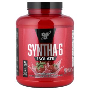 BSN Syntha-6 Isolate Mistura em Pó para Bebida de Proteína Milkshake de Morango 182 kg (402 lb)