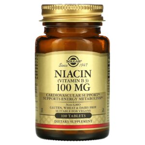 Solgar Niacina (Vitamina B3) 100 mg 100 Comprimidos