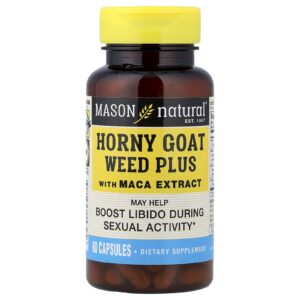 Mason Natural Corny Goat Weed Plus Com Extrato de Maca-Peruana 60 Cápsulas