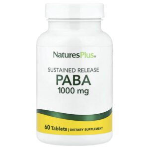 NaturesPlus PABA de Liberação Sustentada 1.000 mg 60 Comprimidos