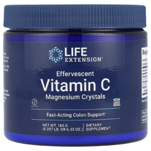 Life Extension Vitamina C Efervescente - Cristais de Magnésio 635 oz (180 g)