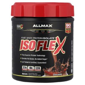 ALLMAX ISOFLEX® Isolado de Proteína Whey Pura Chocolate 425 g (09 lb)