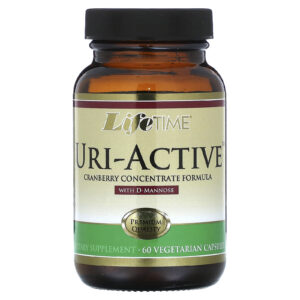 LifeTime Vitamins Uri-Active Fórmula de Concentrado de Cranberry com D-Manose 60 Cápsulas Vegetarianas