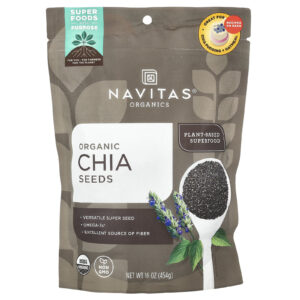 Navitas Organics Sementes de Chia Orgânica 454 g (16 oz)