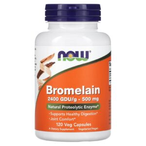 NOW Foods Bromelina 500 mg 120 Cápsulas Vegetais