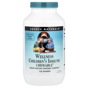 Source Naturals Wellness Childrens Immune Chewable™ Fruto Silvestre 120 Wafers
