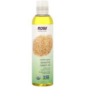 NOW Foods Now Solutions Óleo de Semente de Gergelim Orgânico Certificado 8 fl oz (237 ml)
