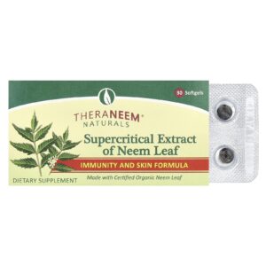 Organix South TheraNeem® Naturals Extrato Supercrítico da Folha de Neem 8 mg 30 Cápsulas Softgel
