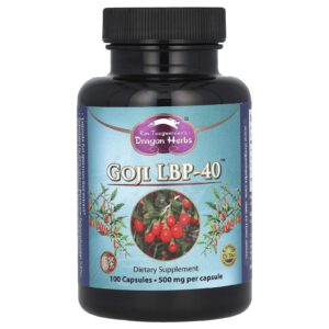Dragon Herbs Goji LBP-40 500 mg 100 Cápsulas Vegetarianas