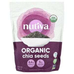 Nutiva Semente de Chia Orgânica Preta 12 oz (340 g)