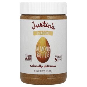 Justins Nut Butter Manteiga de Amêndoa Clássica 454 g (16 oz)