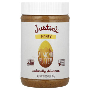 Justins Nut Butter Manteiga de Amêndoa com Mel 454 g (16 oz)