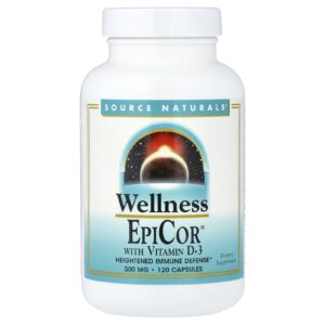 Source Naturals EpiCor com Vitamina D-3 120 Cápsulas