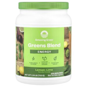 Amazing Grass Mistura Verde Energia Limão-Limão 700 g (154 lb)
