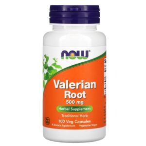 NOW Foods Raiz de Valeriana 500 mg 100 Cápsulas Vegetais
