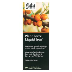 Gaia Herbs Ferro Líquido da Plant Force 250 ml (85 fl oz)