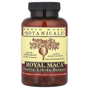 Whole World Botanicals Royal Maca® 500 mg 180 Cápsulas de Gel