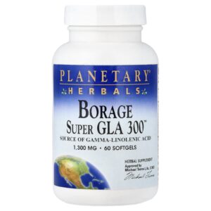 Planetary Herbals Borage Super GLA 300™ 1.300 mg 60 Cápsulas Softgel