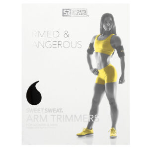 Sports Research Sweet Sweat Protetores para os Braços Médio Preto e Amarelo 1 Par