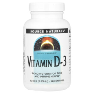 Source Naturals Vitamina D3 50 mcg (2.000 UI) 200 Cápsulas