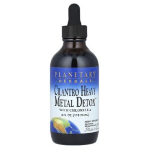 Planetary Herbals Cilantro Heavy Metal Detox com Clorela 11828 ml (4 fl oz)