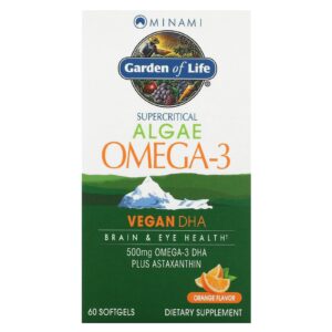 Minami Nutrition Algas Ômega-3 Sabor Laranja 60 Cápsulas Softgel