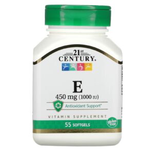 21st Century Vitamina E 450 mg (1.000 UI) 55 Cápsulas Softgel