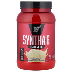 BSN Syntha-6 Isolate Mistura em Pó para Bebida de Proteína Sorvete de Baunilha 912 g (201 lb)