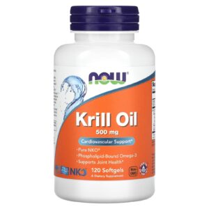 NOW Foods Óleo de Krill Neptune 500 mg 120 Cápsulas Softgel