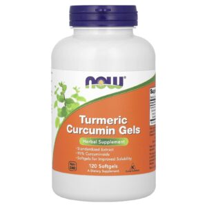 NOW Foods Cápsulas Softgel de Curcumina de Cúrcuma 475 mg 120 Cápsulas Softgel