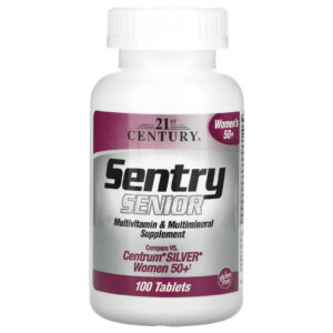 21st Century Sentry Senior Suplemento Multivitamínico e Multimineral Mulheres Acima de 50 Anos de Idade 100 Comprimidos