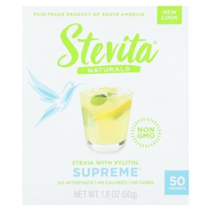 Stevita Naturals Naturals Estévia com Xilitol Supremo 50 Embalagens 50 g (18 oz)