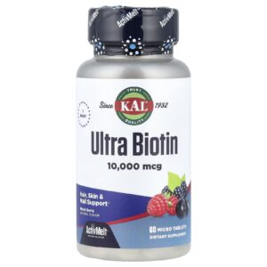 KAL Ultra Biotina ActivMelt Frutos Silvestres 10.000 mcg 60 Microcomprimidos