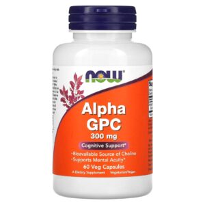 NOW Foods Alfa GPC 300 mg 60 Cápsulas Vegetais