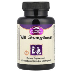 Dragon Herbs Força de vontade 500 mg 100 cápsulas vegetarianas