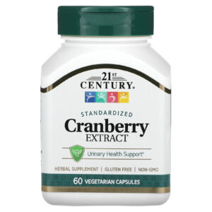 21st Century Extrato de Cranberry Padronizado 60 Cápsulas Vegetarianas