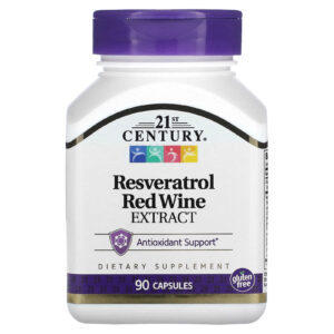 21st Century Extrato de Vinho Tinto com Resveratrol 90 Cápsulas