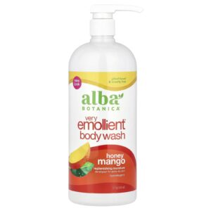 Alba Botanica Emoliente Natural de Banho e Gel de banho Manga de Mel 32 fl oz (946 ml)
