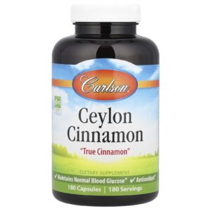 Carlson Canela do Ceilão 180 Cápsulas (500 mg por Cápsula)