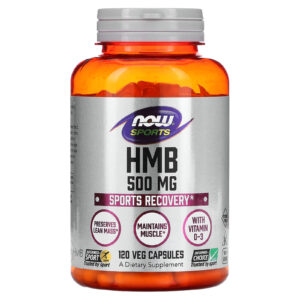 NOW Foods Sports HMB 500 mg 120 Cápsulas Vegetais