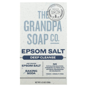The Grandpa Soap Co. Sabonete em Barra para o Rosto e Corpo Sal de Epsom 120 g (425 oz)
