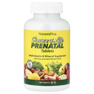 NaturesPlus Source of Life® Pré-natal 180 Comprimidos